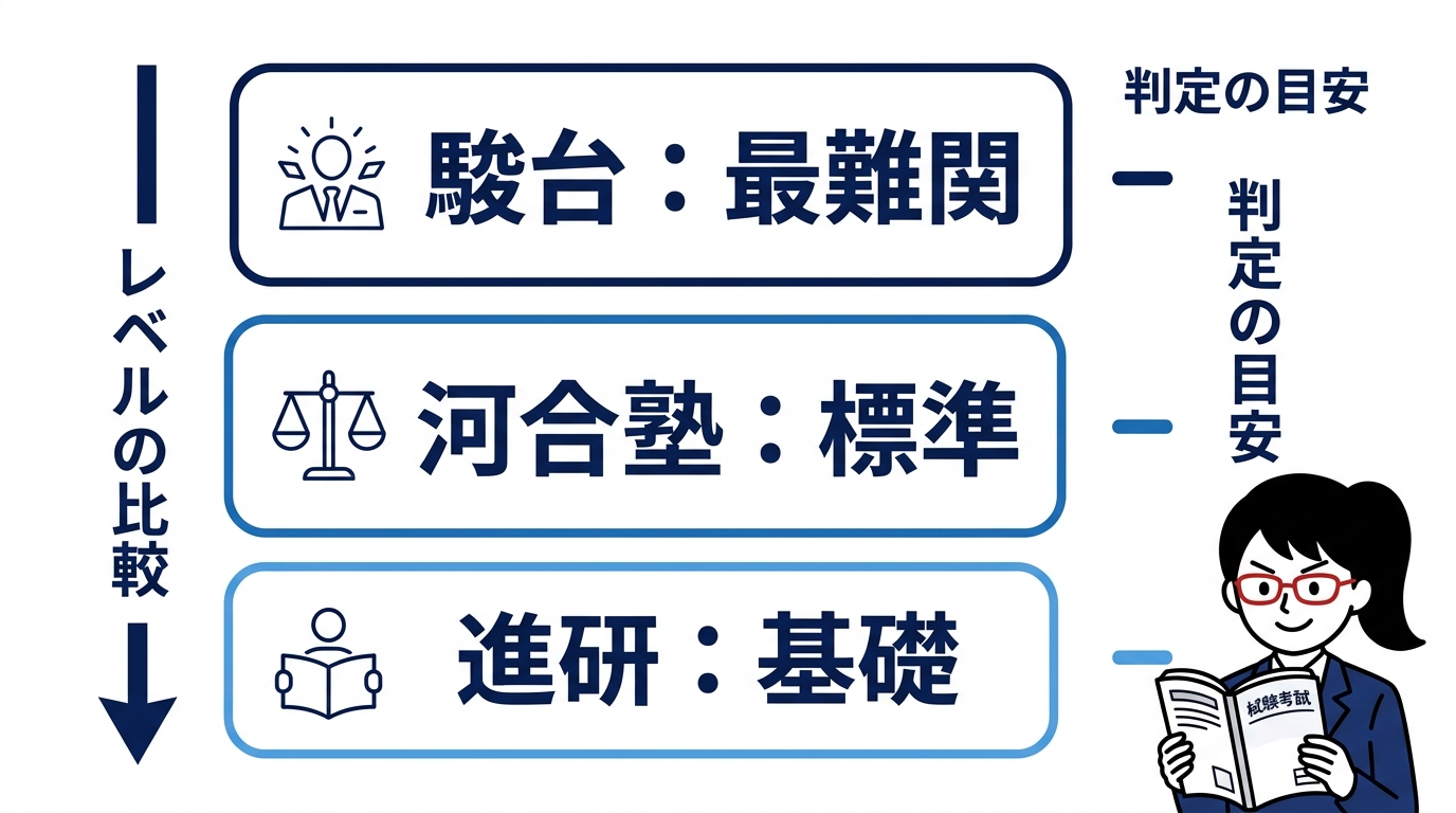 河合塾・駿台との難易度比較