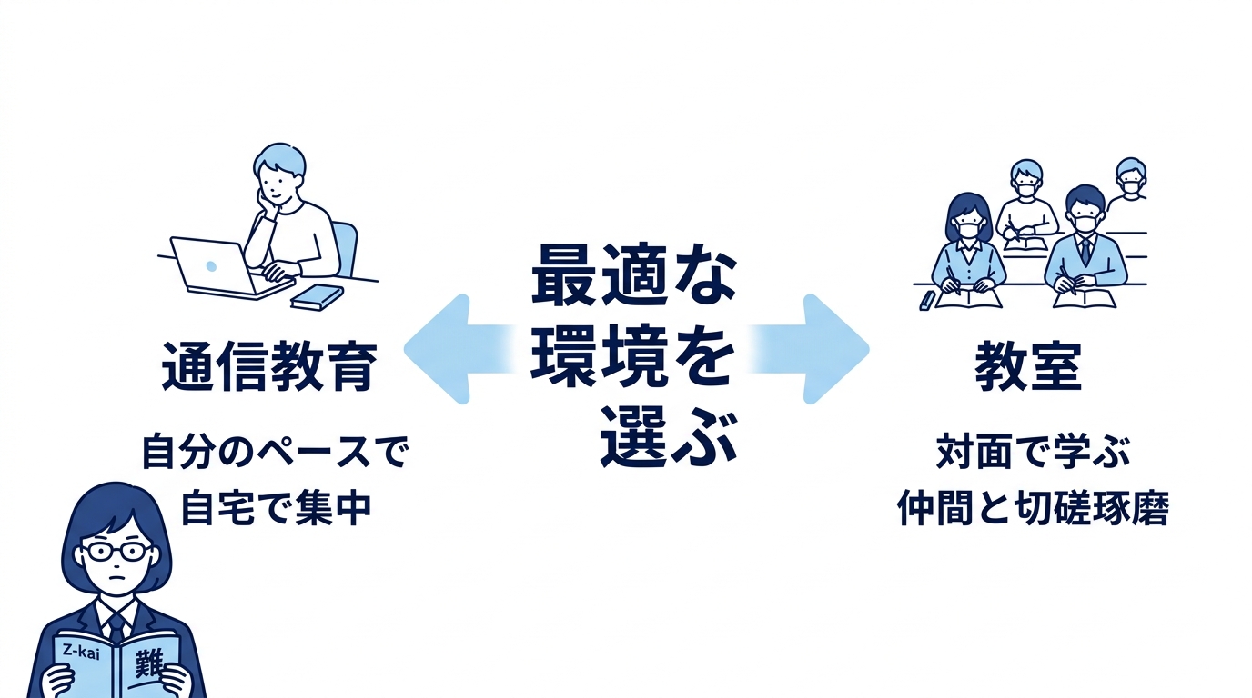 次のステップは通信教育とZ会の教室の選択