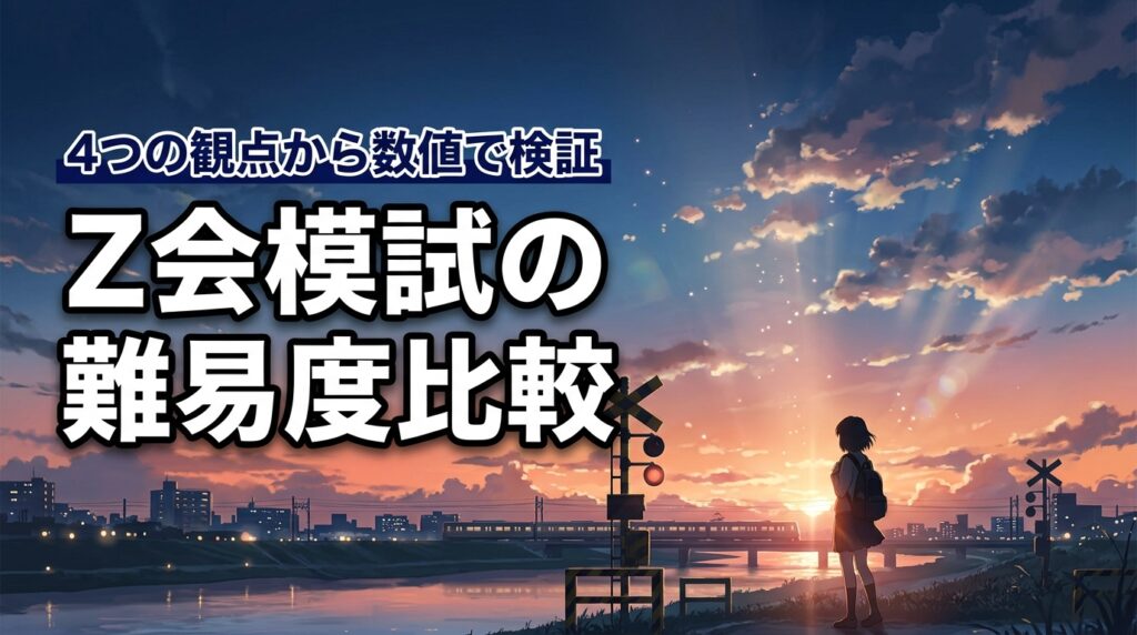 Z会模試の難易度を4つの観点から比較！他社との差が数字でわかる
