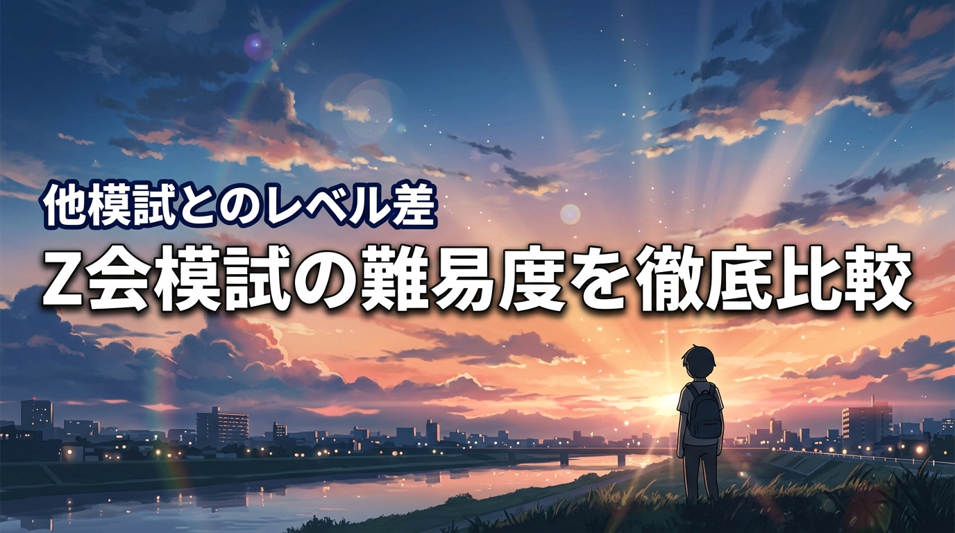 z会模試の難易度って他模試と比べてどれくらい?徹底比較してみた