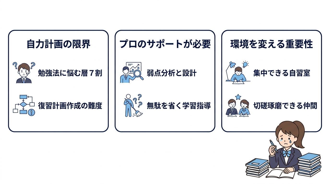 なぜ今のままでは成績が上がらないのか