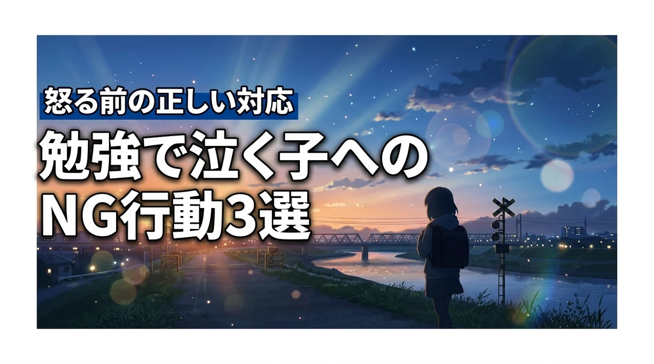 勉強がわからないと泣く子どもに絶対してはいけない3つのNG行動と正しい対応