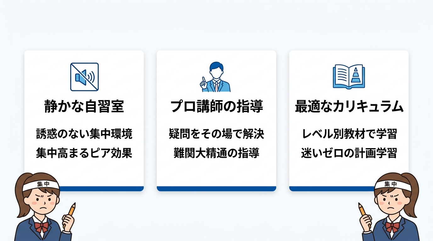 Z会の教室で勉強環境を変える