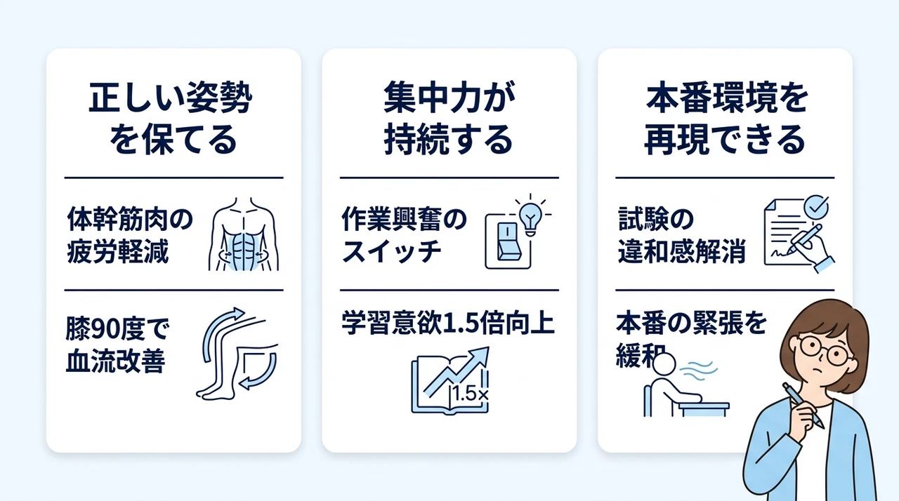 椅子で勉強する3つのメリット