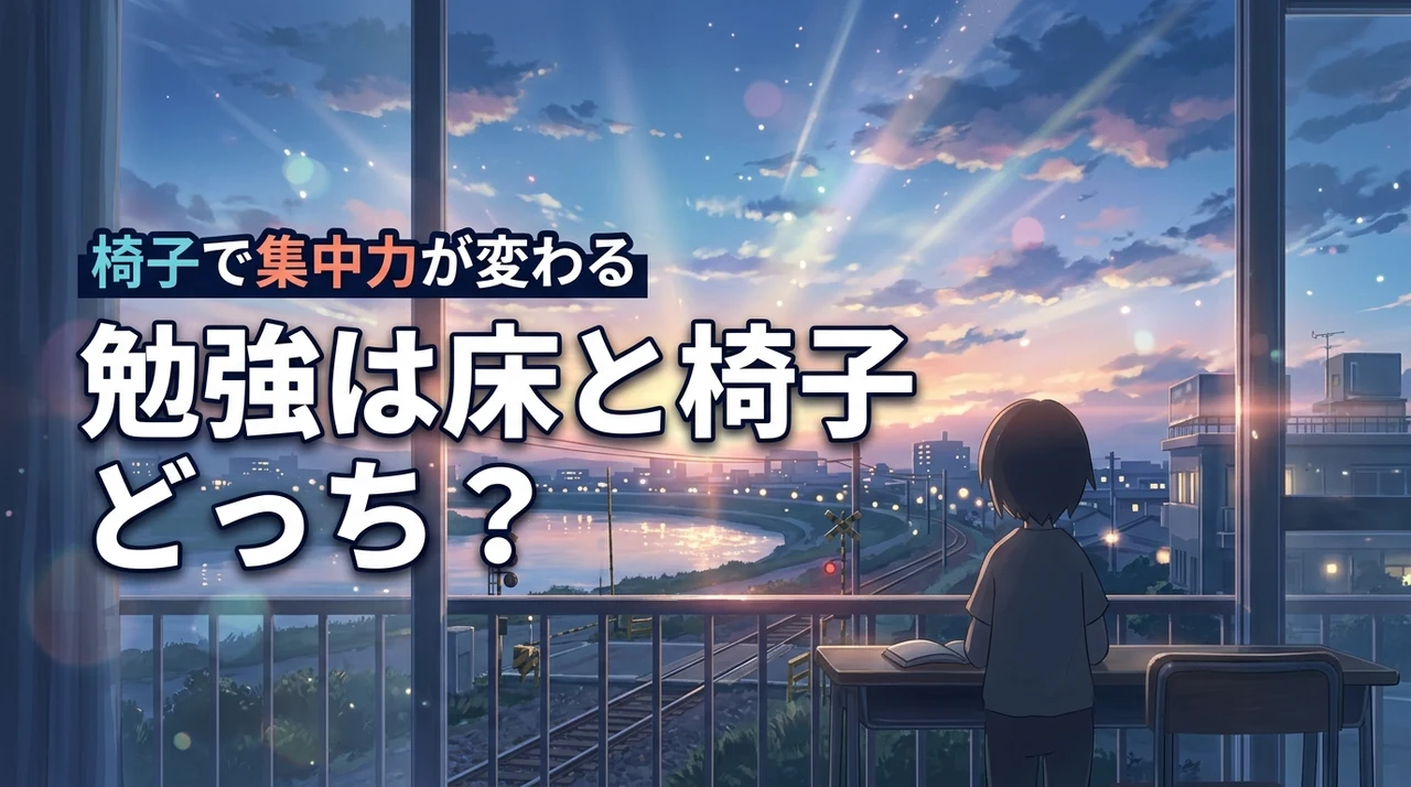 勉強は床と椅子どっち?正解は椅子で集中力が変わる