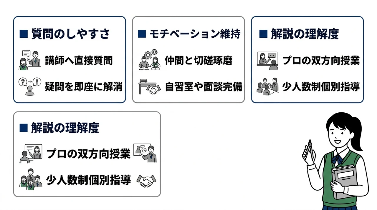 通信教育とZ会の教室の比較