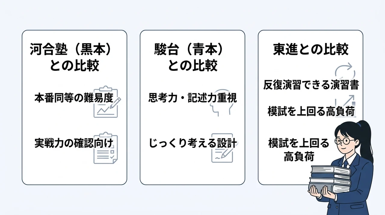 他社問題集と難易度を比較