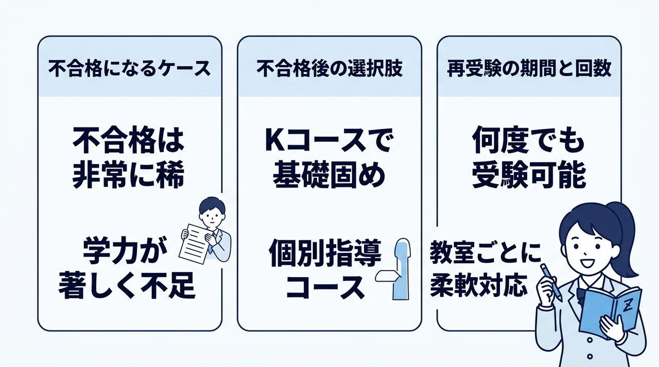 Z会入塾テストに落ちることはある?