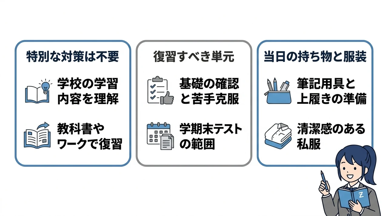 入塾テストを受ける前の準備