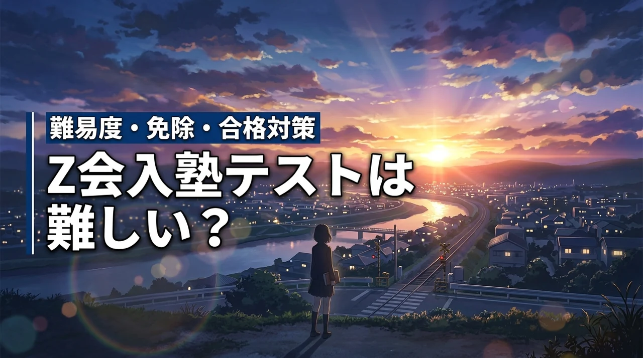 Z会の入塾テストって難しい?落ちることはある?免除条件と対策を解説